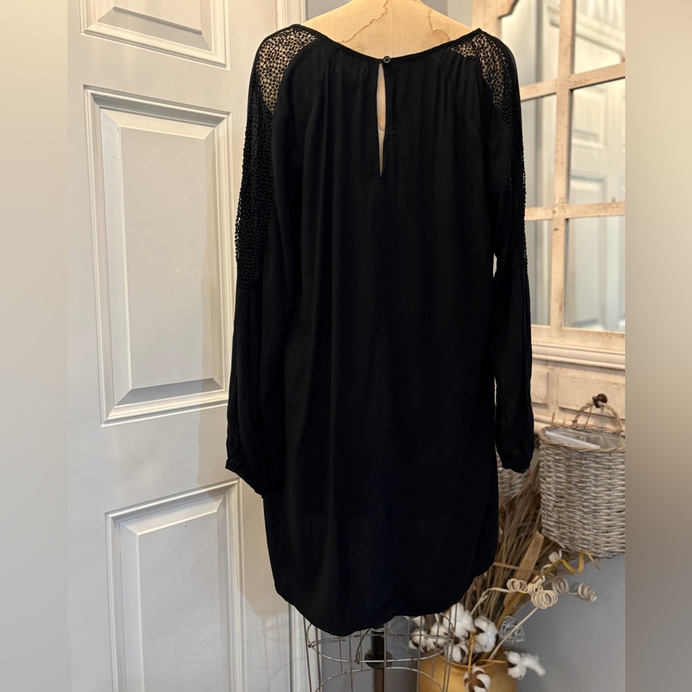 Old Navy Intricate Sleeve Design Black Long Sleeve Dress Gothcore Darkromance - Picture 3 of 4